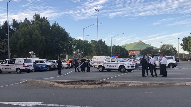 Scene of an alleged stabbing at Mudgeeraba on the Gold Coast. Picture: Amanda Robbemond