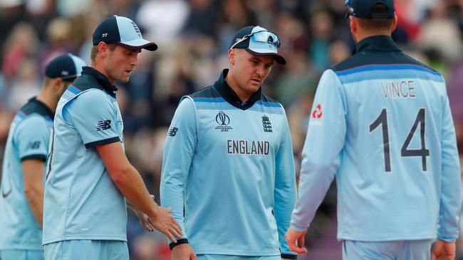 England's Jason Roy (C) is again expected to be sidelined against Australia. Picture: AFP