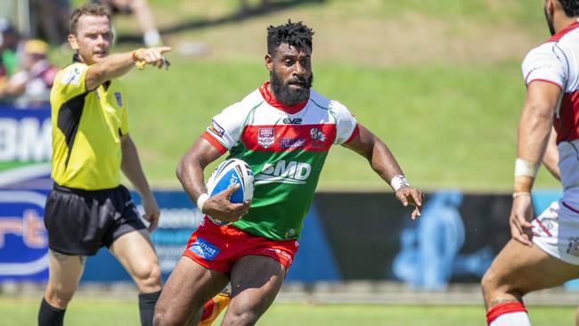 Edene Gebbie in the Intrust Cuper Cup rugby game between Wynnum Manly Seagulls and Redcliffe Dolphins, Sunday, March 24, 2019 (AAP Image/Renae Droop)