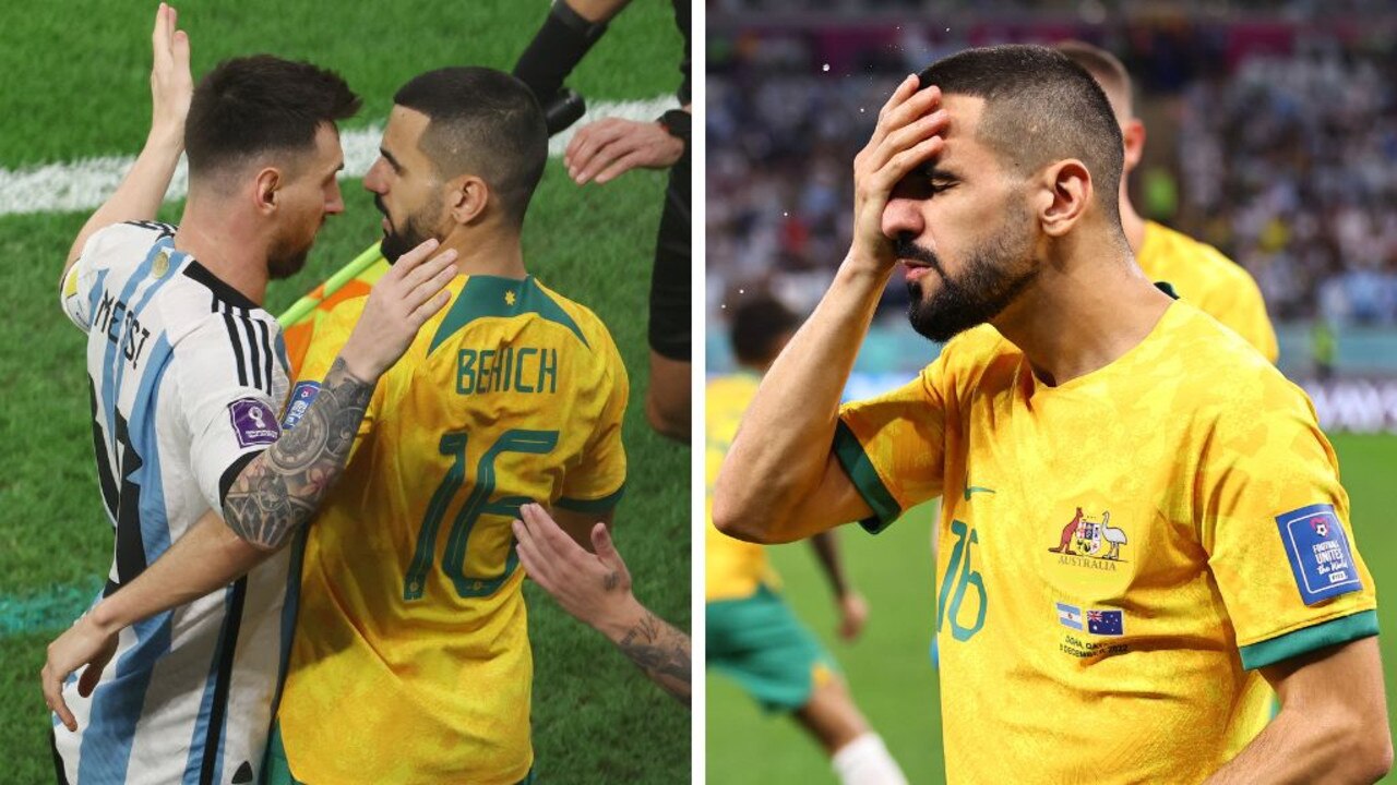 Aziz Behich had a moment to forget. Picture: AFP