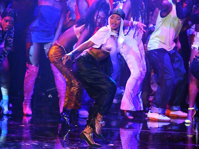 Rihanna performs onstage during the 2016 MTV Video Music Awards at Madison Square Garden on August 28, 2016 in New York City. Picture: AFP