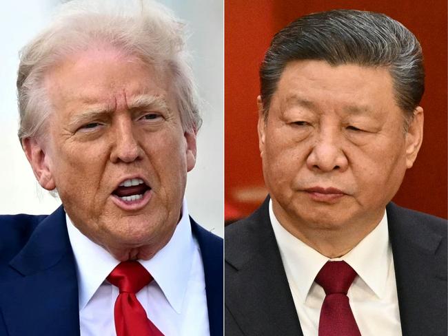 (FILES) (COMBO) This combination image of two pictures created on April 4, 2025 shows US President Donald Trump (L) in Miami, Florida, on April 3, 2025, and China's President Xi Jinping (R) in Beijing on March 5, 2025. With his storm of tariffs on Chinese goods, US President Donald Trump on April 2025 has torched ties with Beijing and likely wrecked any hope of meeting his counterpart Xi Jinping in the near term, analysts say. (Photo by Mandel NGAN and Pedro Pardo / AFP) / To go with AFP story China-US-diplomacy-politics-trade-economy,ANALYSIS by Matthew Walsh