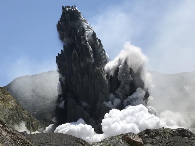 Photos taken of the eruption at 2.12pm by John Cozad. White Island Volcano erupted at 2.11pm, claiming the life of John’s son, Chris Cozad. Supplied by the family.