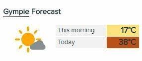 Gympie is predicted to hit 38 degrees today, courtesy of Weatherzone. Picture: Contributed