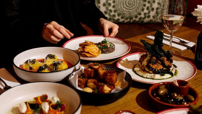 Selection of plates at The Tasting Room at East End Cellars, Adelaide. Picture Morgan Sette