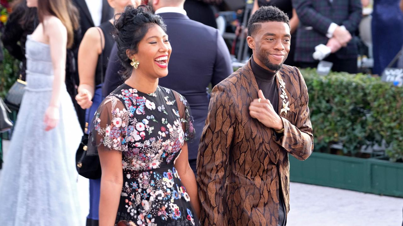 Taylor Simone and Chadwick Boseman attend the 25th annual Screen Actors’ Guild Awards last year.