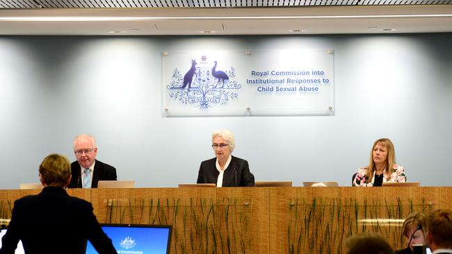 Commissioner Robert Fitzgerald, left, Justice Jennifer Coate and Commissioner Helen Milroy this week. Picture:Jeremy Piper