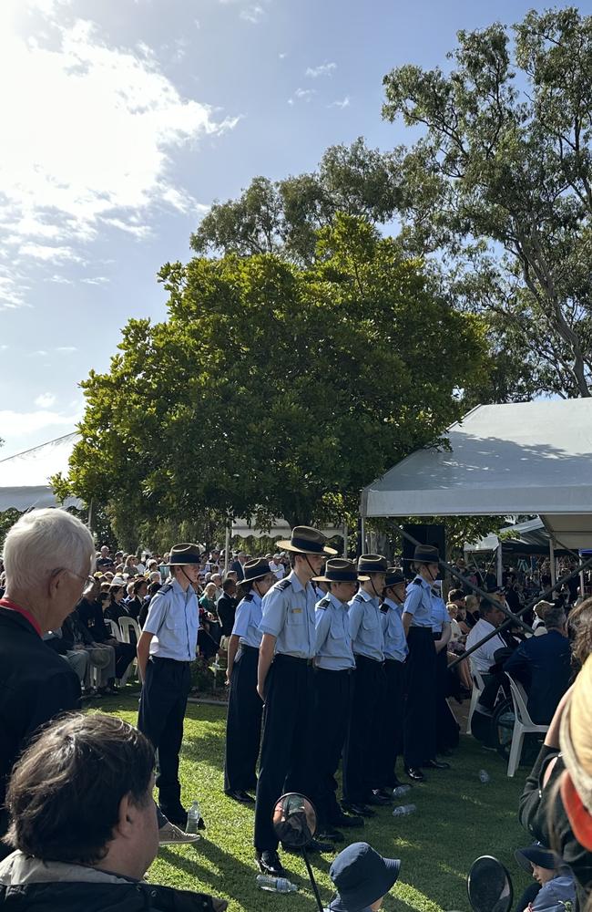 The Maroochydore morning Anzac Day service at the Cotton Tree Park cenotaph.