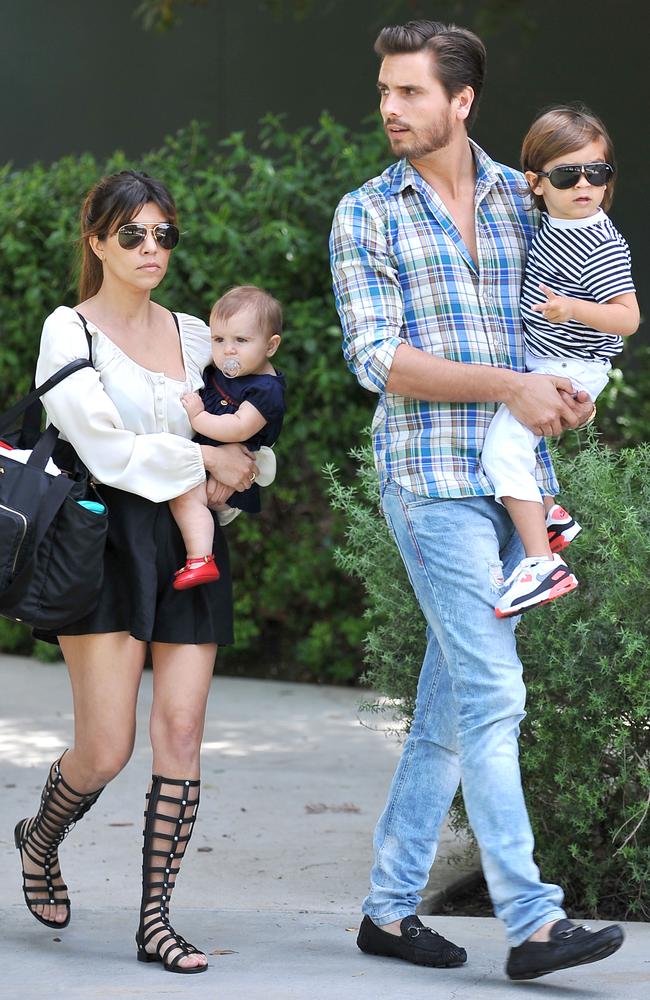 Kourtney won’t let Scott see the kids unless he gets help. Picture: Splash News Australia