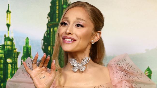 Ariana Grande waved to fans at the Australian premiere of Wicked at State Theatre. Picture: Don Arnold/WireImage