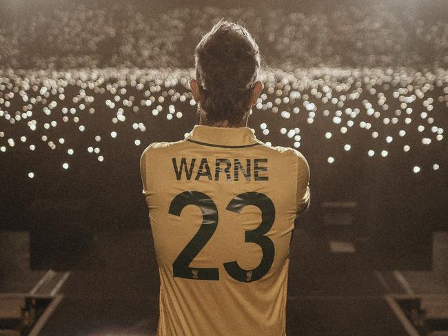 Robbie Williams tribute to Shane Warne during his Melbourne concert. Picture: Instagram