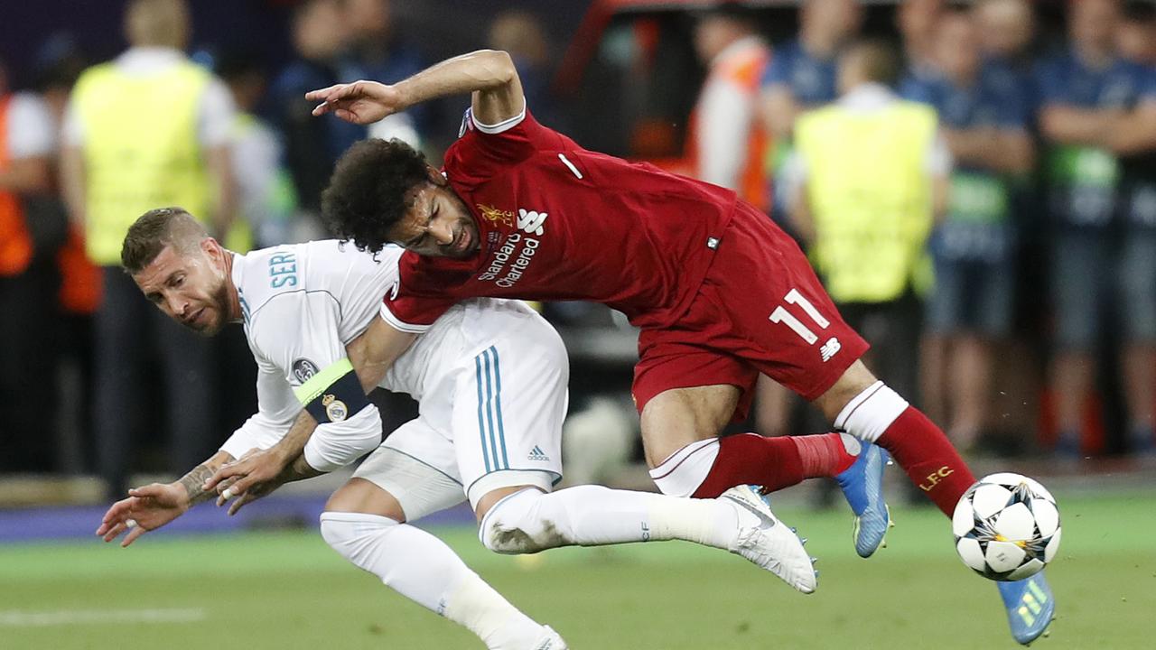 The Sergio Ramost tackle that injured Mohamed Salah