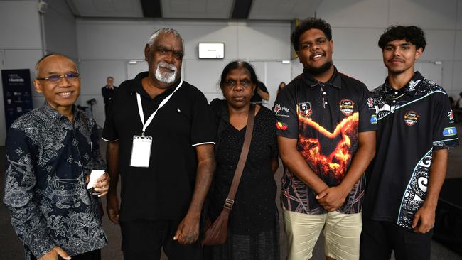 Sugeng Wahono, Sammy Butcher, Kathleen Brown, Jesse Butcher and Dallas Caulton at the 2024 NT Australian of the Year Awards at the Darwin Convention Centre on Monday, November 6.