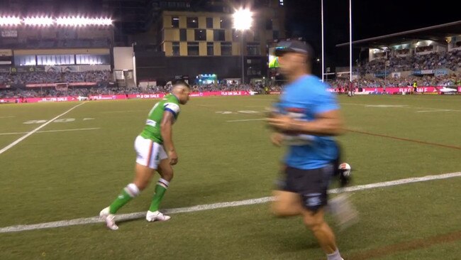 Fogarty was literally about to kick. Photo: Fox Sports