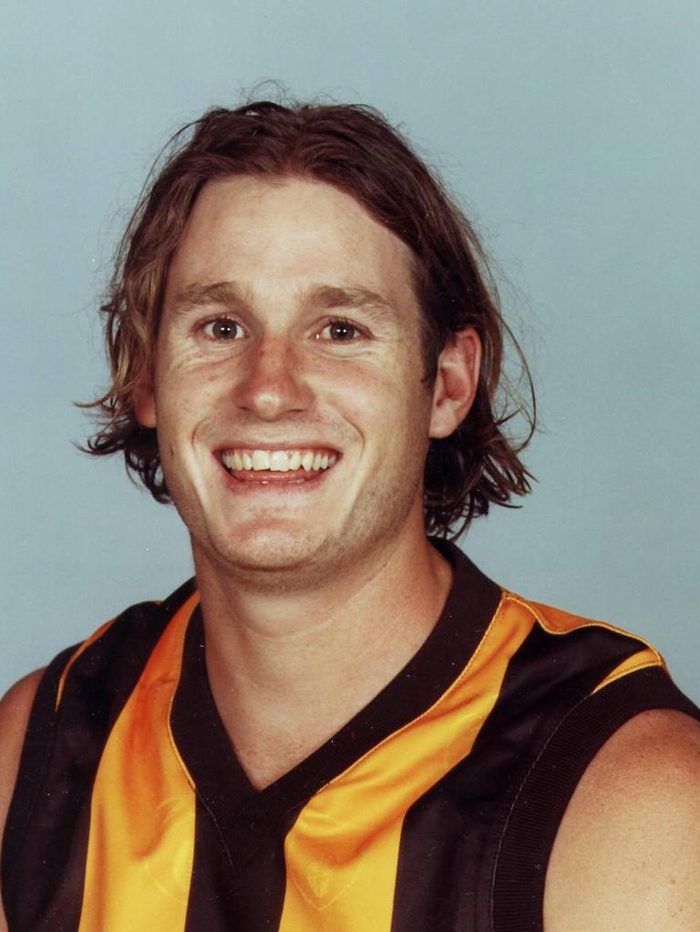 Justin Crawford in his Hawks jumper in 1998.