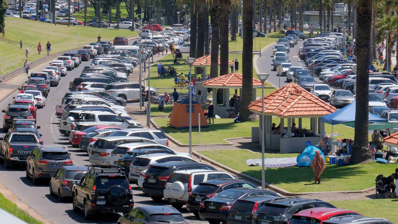 Geelong's waterfront is the place to be for Melbourne Cup with large crowds setting up on Eastern Beach Picture: Mark Wilson