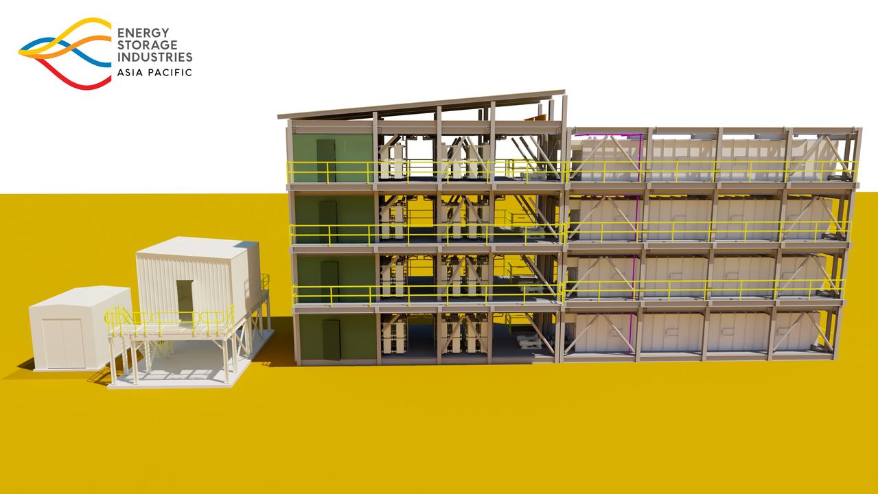 Concept photo of the battery facility. Photo: Energy Storage Industries.