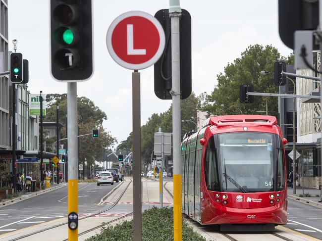 NEWCASTLE NEWS/AAP. Light Rail station near Civic on Hunter St at Newcastle on Friday, 17 January, 2020. Generic photographs around Newcastle. (AAP IMAGE / Troy Snook)