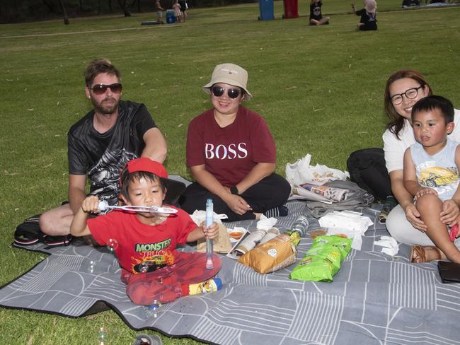 John Senior, Win Edirin, Rexlee Vothapakdee, Marisa Salve, Angelo Arambala at the 2024 Mildura Christmas Carols. Picture: Noel Fisher