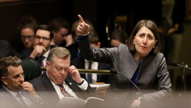 NSW Premier Gladys Berejiklian in Parliament House, Sydney.