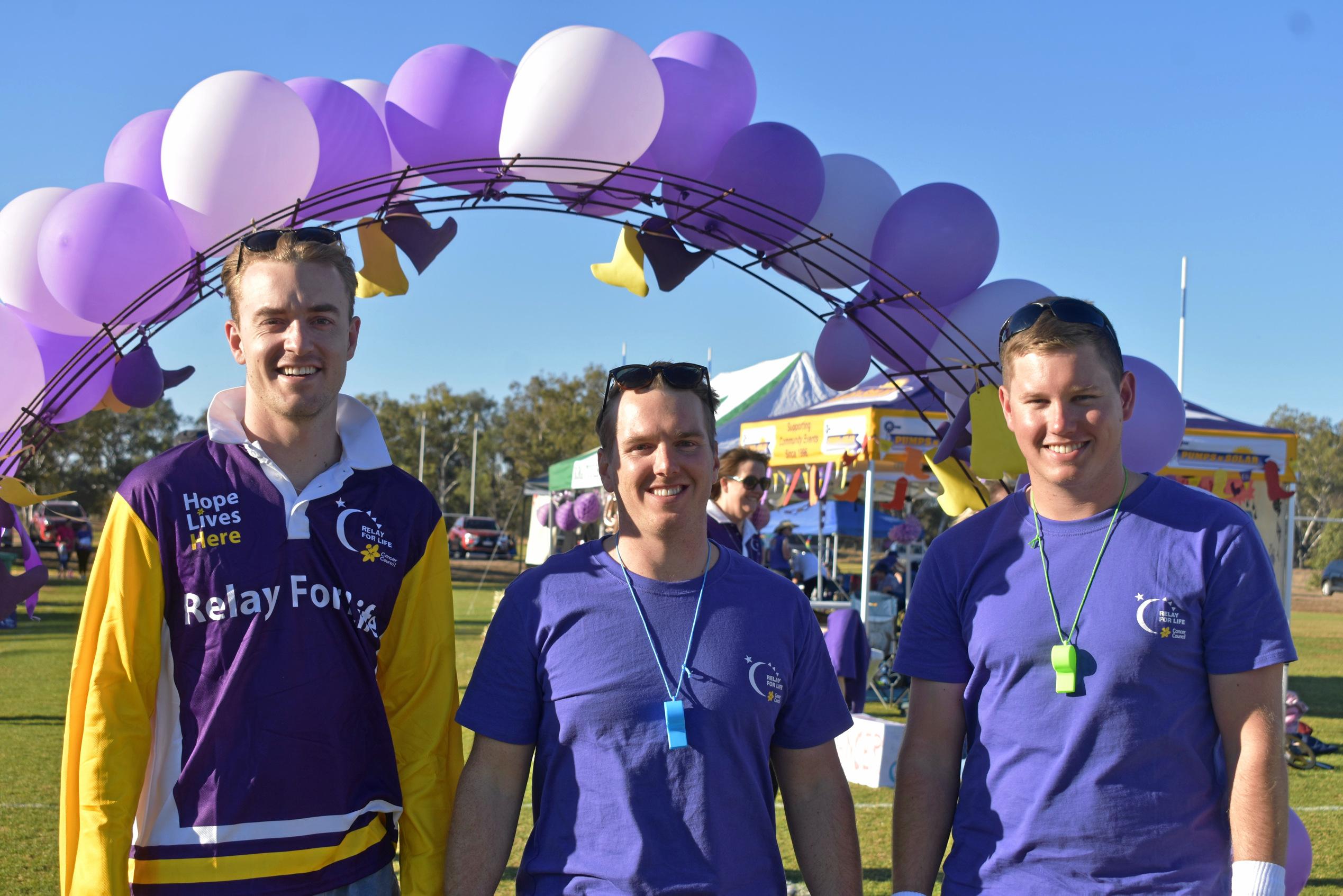 Braedon Crawford, Morgan Forbes and Brendan Judd. Picture: Ellen Ransley