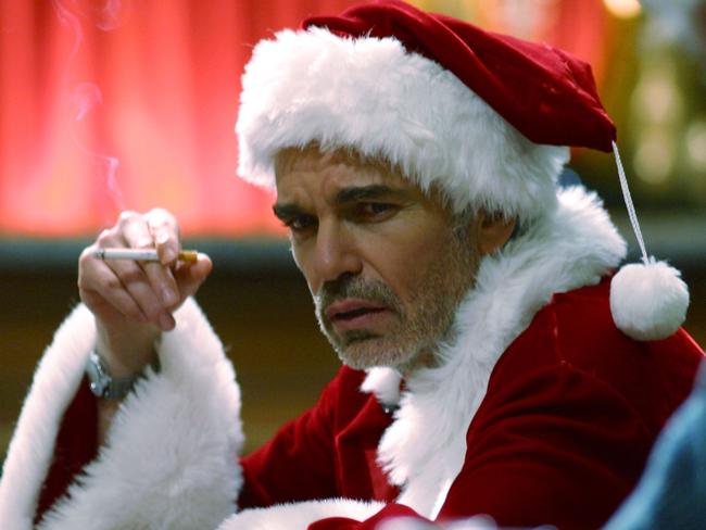 Actor Billy Bob Thornton in scene from film "Bad Santa". /Films/Titles/Bad/Santa