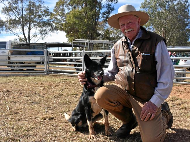 LOYAL COMPANION: Ken Sykes with working kelpie, Woonalea Tip. Picture: Cassandra Glover