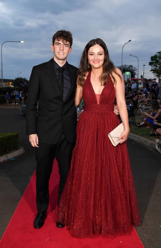 Cooper Temple-Watts and Erin Fea at Highfields State Secondary College. Picture: Patrick Woods.