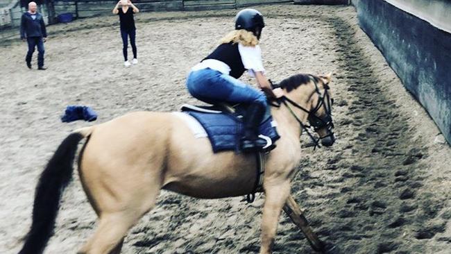 Teresa Palmer getting in some practice for the role. Photo: Instagram