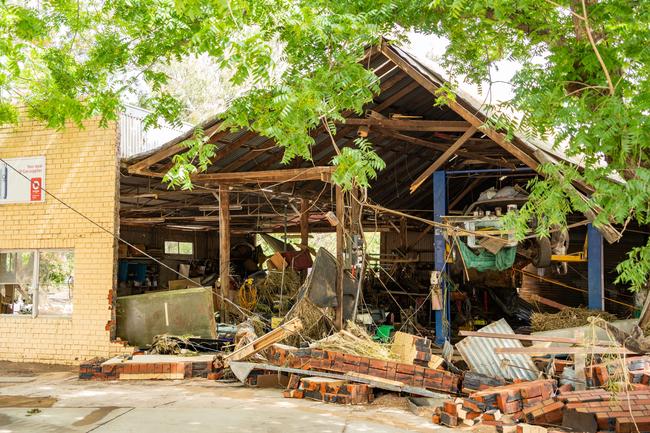 Huge storms late Sunday caused a massive flash flood in the middle of the night in Eugowra, with houses washed off their foundations, and cars and other items strewn though the town. Picture: Chris Watson/Farmpix Photography