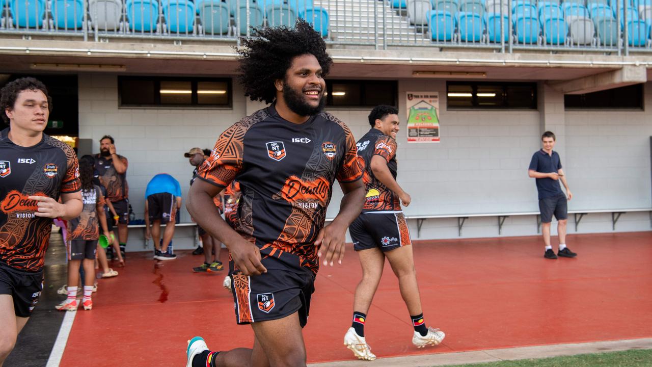 Caleb Niki at the 2024 Deadly Cup Carnival between the Indigenous All Stars and Territory All Stars. Picture: Pema Tamang Pakhrin