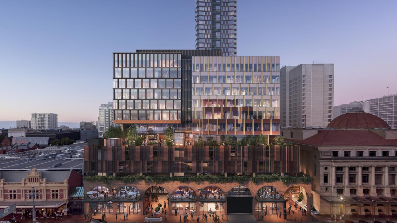 Thomson Geer will occupy the top floor of the nine-storey office building, atop an expanded Central Market retail complex. Picture: Supplied by ICD Property