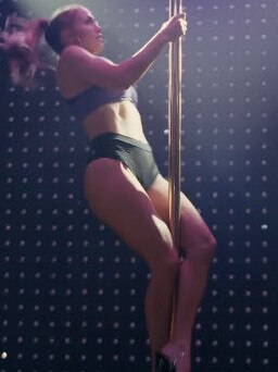 J Lo's racy pole dancing demonstration.