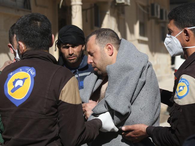 Warplanes carried out a suspected toxic gas attack that killed dozens. Picture: AFP/Mohamed al-Bakour