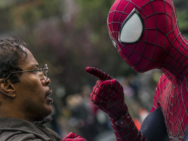 Latest outing ... Jamie Foxx and Andrew Garfield in The Amazing Spider-Man 2. Picture: Supplied