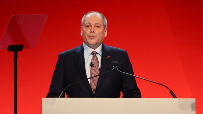 Westpac’s outgoing CEO Peter King during the annual Westpac AGM in Brisbane. Picture: Tertius Pickard/NCA NewsWire