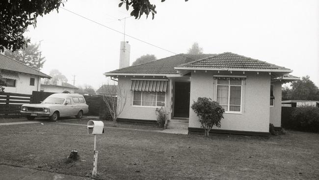 The murder scene at Wordsworth Avenue, West Heidelberg where Ramon and Dorothy Abbey were killed in 1987.