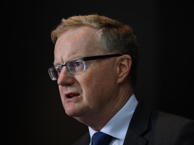 Governor of the Reserve Bank of Australia Phillip Lowe speaks to the media. Picture: AAP.