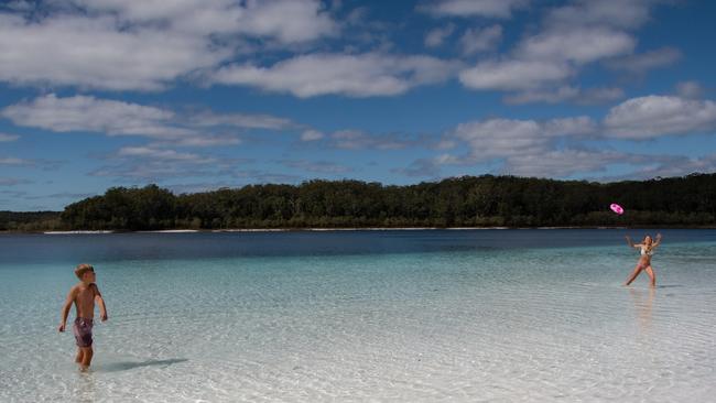 Lake McKenzie on Fraser Island. Picture: TEQ