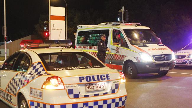 A man has been charged after allegedly ramming a number of police cars with a stolen car in the Coomera area last night. Picture: JERAD WILLIAMS