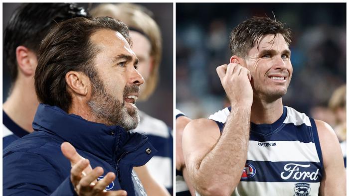 Chris Scott doesn't feel motivated to defend Tom Hawkins despite his dry stretch of form.