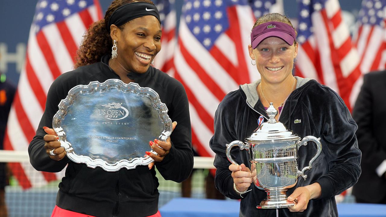 Sam Stosur cemented her place in Australian tennis folklore with her 2011 US Open title win over American legend Serena Williams. Picture: AFP