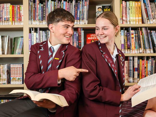 NEWS ADVNAPLAN Case Study PicsSt Johns Grammar year 10 students Lachlan Fisher16 and Liv Tijdhof 15Image/Russell Millard Photography