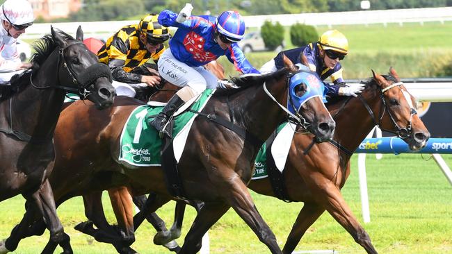 Ayrton wins the John Dillon Stakes at Caulfield in January. Picture: Brett Holburt/Racing Photos