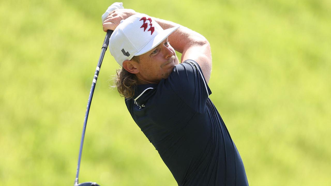 PGA Championship: Cameron Smith forced to hit from shallow water in ...