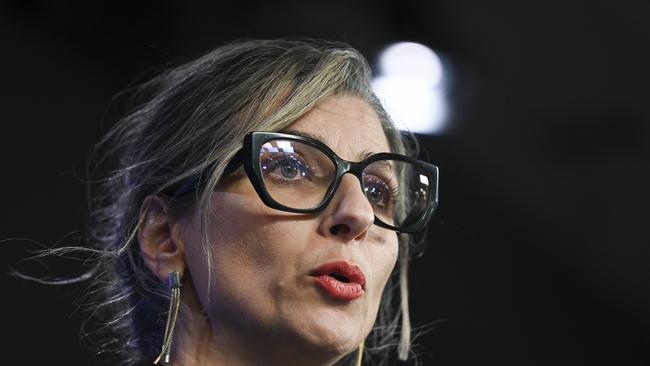 Francesca Albanese, UN Special Rapporteur for Palestinian Human Rights, at the National Press Club of Australia in Canberra.