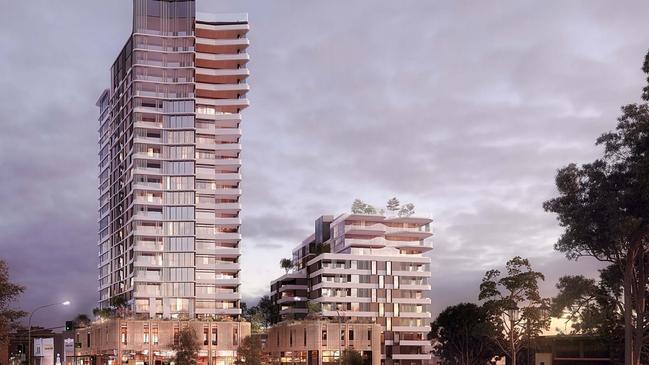 Lyon Group Australia have revealed a development application for a 23-storey high-rise residential tower dubbed West Side Gateway in Hornsby. 