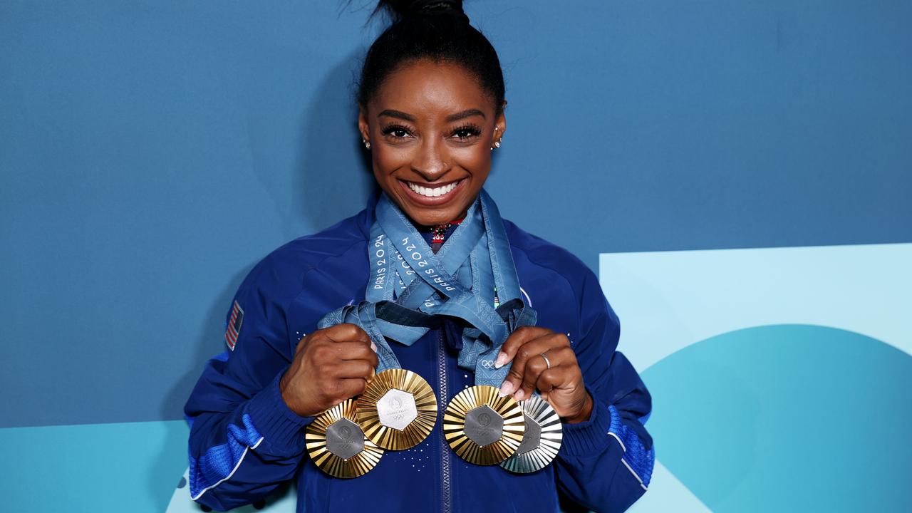 Gymnastics legend Simone Biles added to her legacy in Paris. Picture: Getty Images