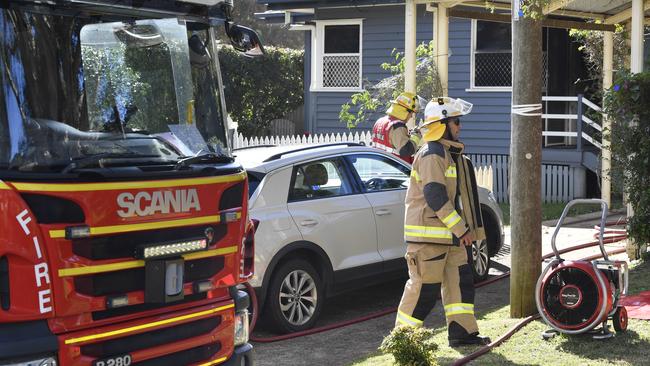 Emergency services attend a house fire in Rangeville, Tuesday, May 13, 2025. Picture: Kevin Farmer