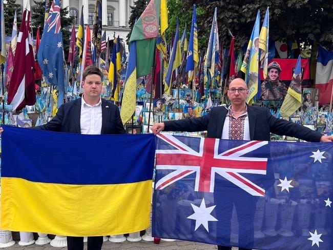 Labor MP Michael Galea during his recent visit to Ukraine. Picture: Supplied